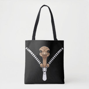 Bolsa Tote Avestruz Engraçada Espiando