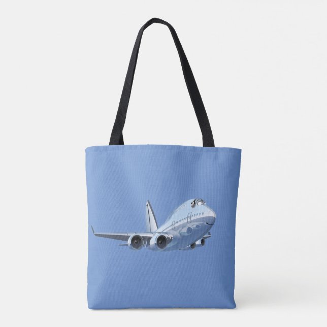 Bolsa Tote Avião de animação (Verso)