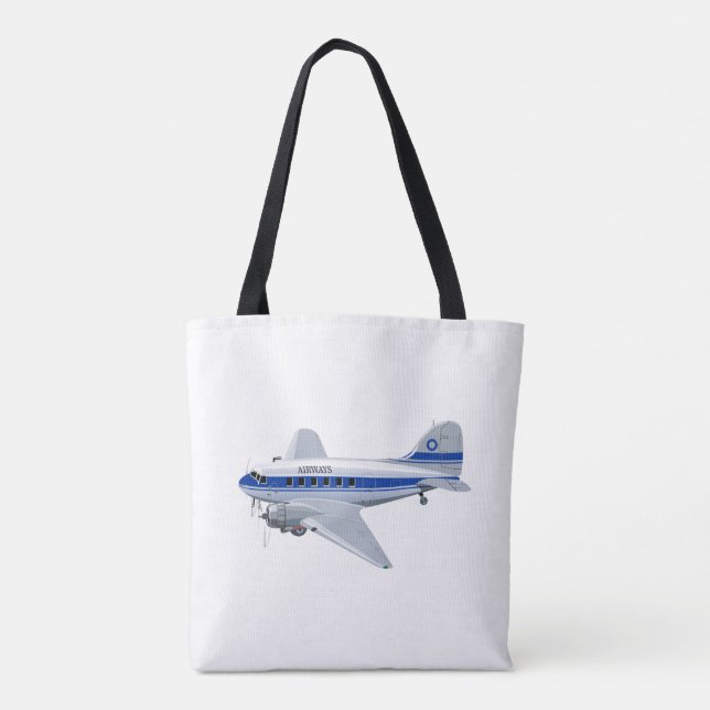 Bolsa Tote Avião de animação (Verso)