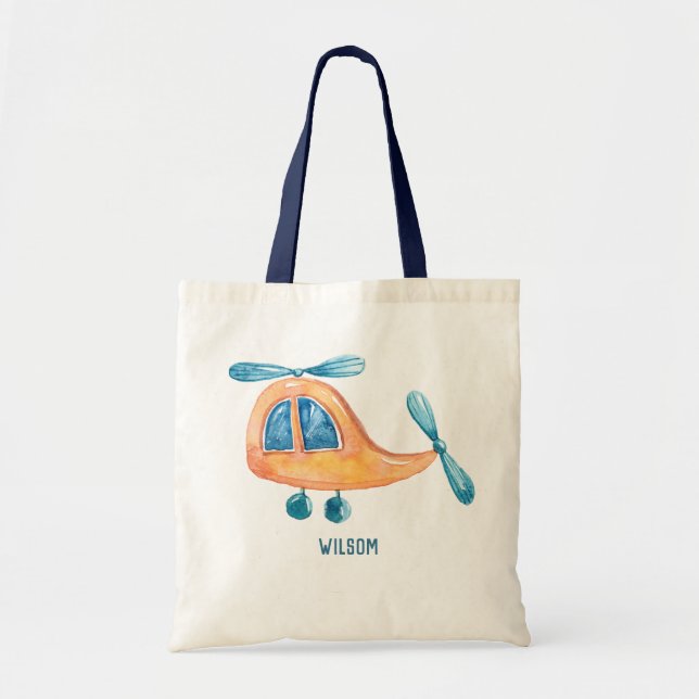 Bolsa Tote Avião de Menino Cinto-d-Água (Frente)
