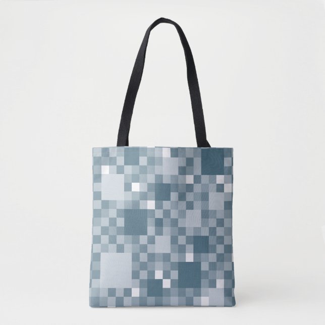 Bolsa Tote Avio Digital Pixelado Pequenos Quadrados (Frente)