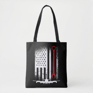 Bolsa Tote Aviões-piloto de aviões mecânicos de bandeira