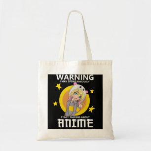 Bolsa Tote aviso pode começar a falar sobre anime