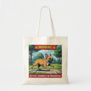 Bolsa Tote Aviso Zoomies Ativos Bulldog Francês Cachorro Engr