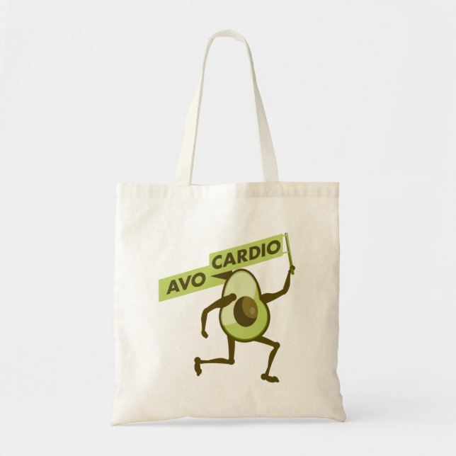 Bolsa Tote Avo cardio engraçado avocado (Frente)