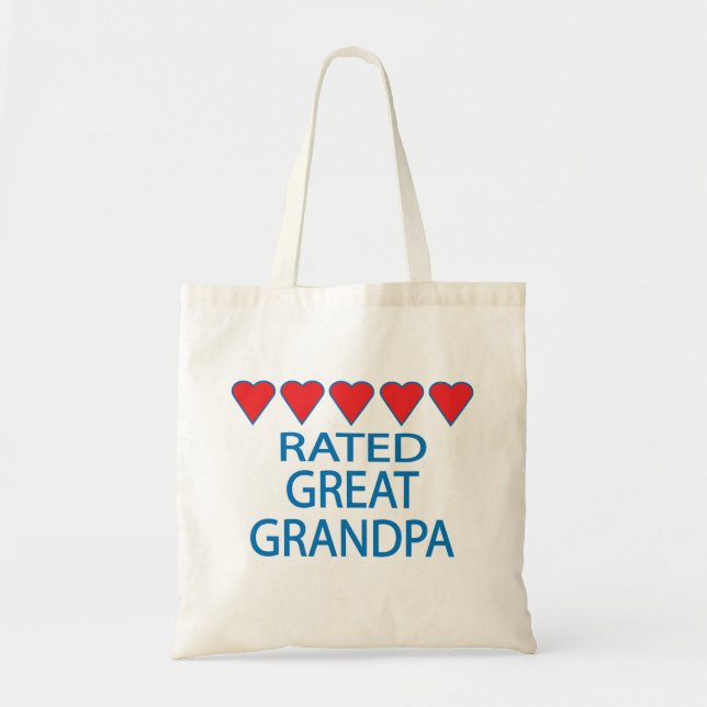 Bolsa Tote Avô de cinco Excelentes cardíacos (Frente)