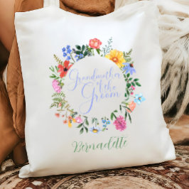 Bolsa Tote Avó de flor selvagem do Casamento de Groom