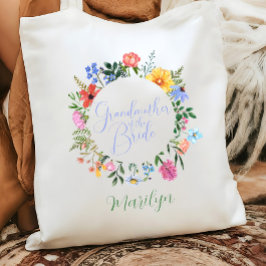Bolsa Tote Avó de flor selvagem do casamento nobre