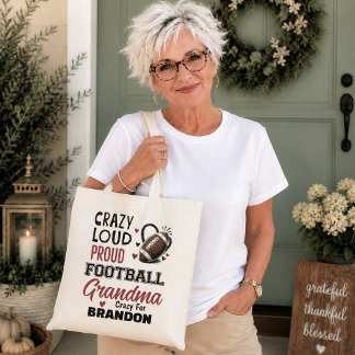 Bolsa Tote Avó de Futebol Louca Orgulhosa e Barulhenta