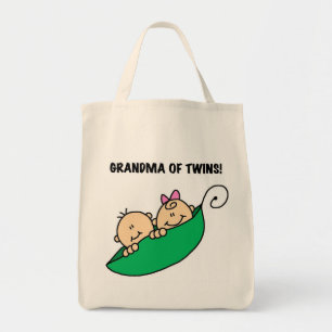 Bolsa Tote Avó de Gêmeos em Camisetas e presentes