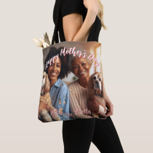 Bolsa Tote Avó do Cachorro do Primeiro Dia de as mães Bolas