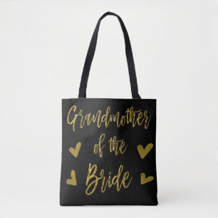 Bolsa Tote Avó do saco Dourado do casamento da noiva