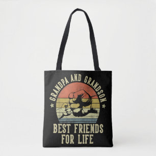 Bolsa Tote Avô e neto melhores amigos para a vida G engraçada