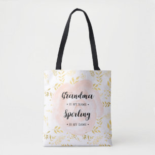 Bolsa Tote Avó em meu nome. Estragar é meu jogo