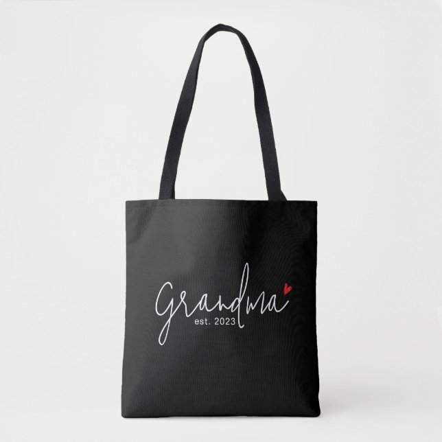 Bolsa Tote Avó Estabeleceu Novo Presente de Avó (Frente)