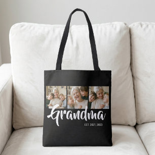 Bolsa Tote Avó Estabelecida Roteiro Preto 3 Foto