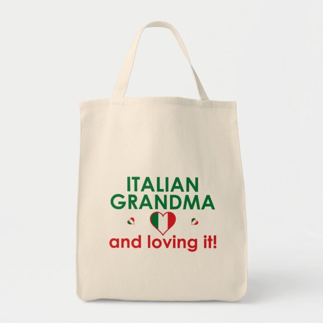 Bolsa Tote Avó italiana e amor dele! (Frente)