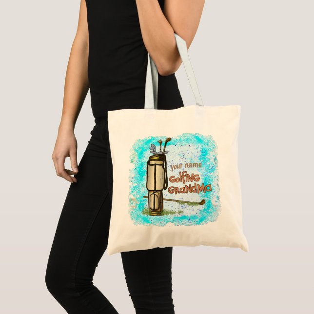 Bolsa Tote Avó Jogadora de Golfe  (Frente (produto))