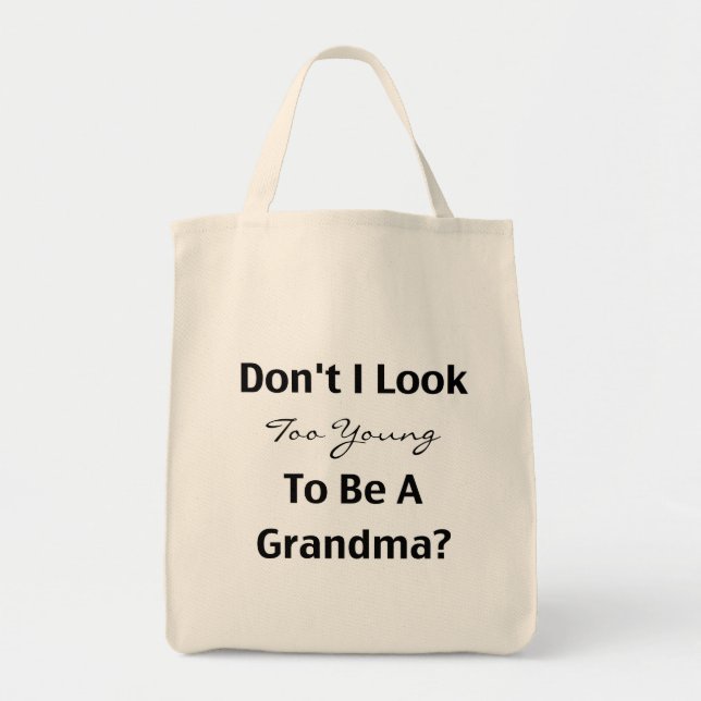 Bolsa Tote Avó jovem (personalizável) (Frente)