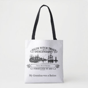 Bolsa Tote Avó Personalizada Era uma Salem Witch Maligna