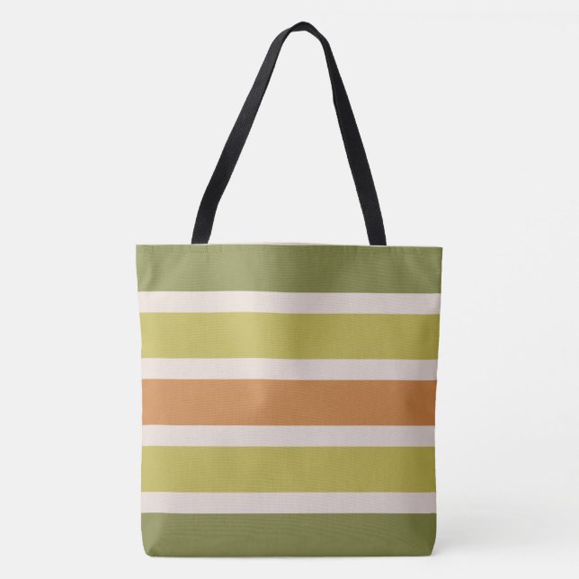 Bolsa Tote Avocado Striped (Frente)