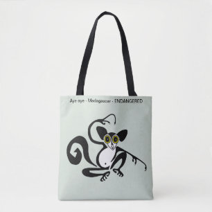Bolsa Tote AYE-AYE - Primato - Lemur - Verde