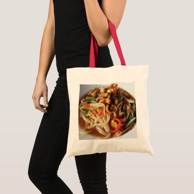 Bolsa Tote Ayutthaya Spicy Papaya Salad [Som Tam] com Cashew (Frente (produto))