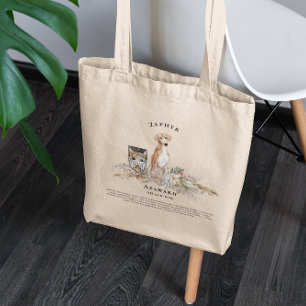 Bolsa Tote Azawakh Aquarela Cachorro Monograma