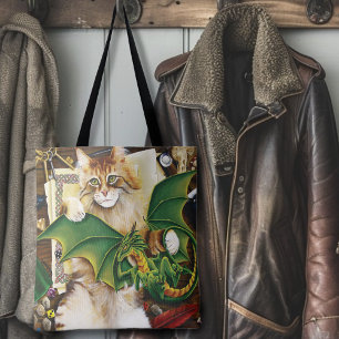 Bolsa Tote Azlan, o Gato e Fern, o Dragão