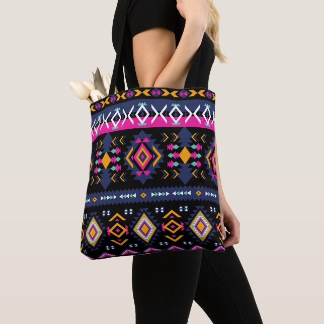 Bolsa Tote Aztec Colorido (Close Up)