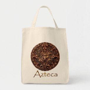 Bolsa Tote AZTECA ~ Mayan - Aztec Sun Calender Art Design