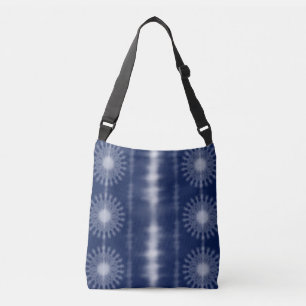 Bolsa Tote Azul Africana com Design Tie Dye