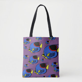 Bolsa Tote Azul, Amarelo e Vermelho