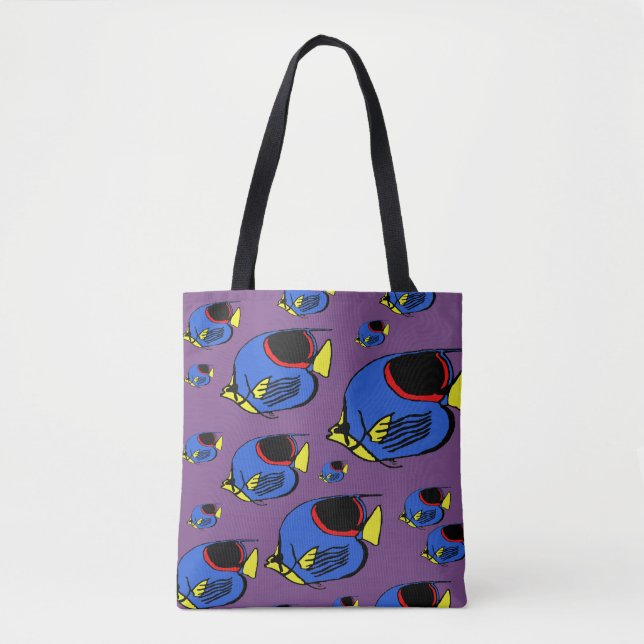 Bolsa Tote Azul, Amarelo e Vermelho (Frente)