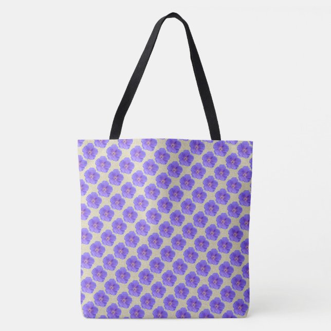 Bolsa Tote Azul botânico doce em qualquer cor (Frente)