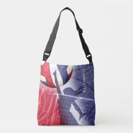 Bolsa Tote azul-branco-vermelho-vôlei feminino