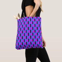 Bolsa Tote Azul Cor-de-rosa Zigzag Roxo 4Alexa