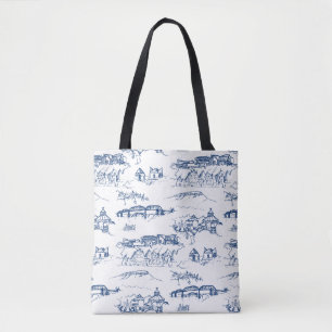 Bolsa Tote Azul de Chattanooga Toile