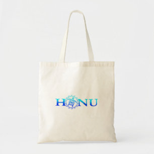 Bolsa Tote Azul de oceano havaiano da tartaruga de mar de