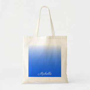 Bolsa Tote Azul elétrico móvel gradiente personalizado
