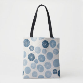 Bolsa Tote Azul Empoeirado Padrão de Pontos Orgânico