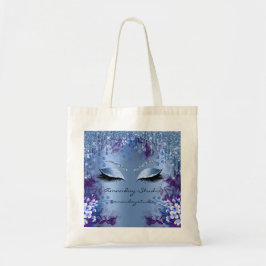 Bolsa Tote Azul Florais Olhos Brilhantes Dobras De Casamento