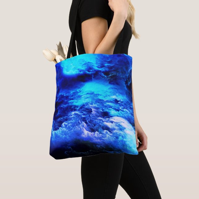 Bolsa Tote Azul Nas Nuvens (Close Up)