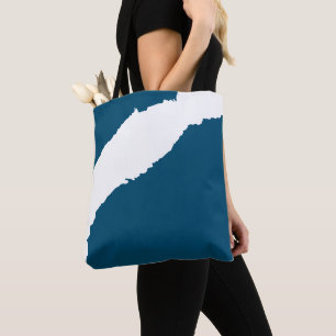 Bolsa Tote Azul Onda Onda Estampada