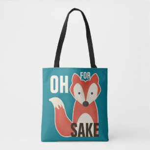 Bolsa Tote Azul Para A Raposa