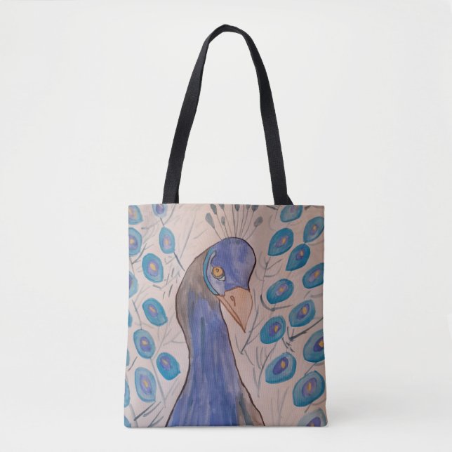 Bolsa Tote Azul Pavão (Frente)