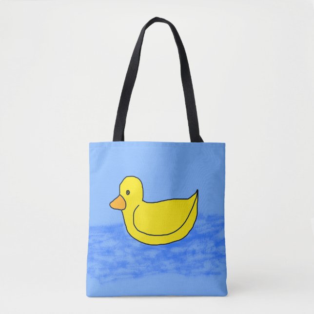 Bolsa Tote Azul-Pocorn Anime Ducky (Frente)