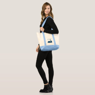Bolsa Tote Azul-Rabbit Tote Bag Doebuck Blues