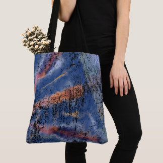 Bolsa Tote Azul Tie Die transversal