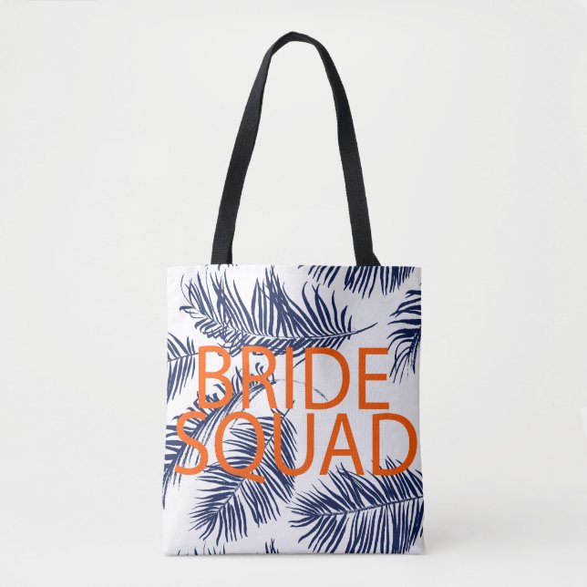 Bolsa Tote Azul Tropical Esquadrão Brilho (Frente)